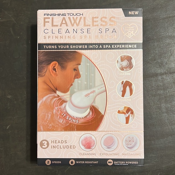 Flawless Cleanse Spa Brush By Finishing Touch 3Heads Included Factory Sealed Box - Picture 9 of 12